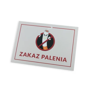 Tabliczka - zakaz palenia - wym. 210x148mm (A5) - DIBOND MAT 3mm - druk UV