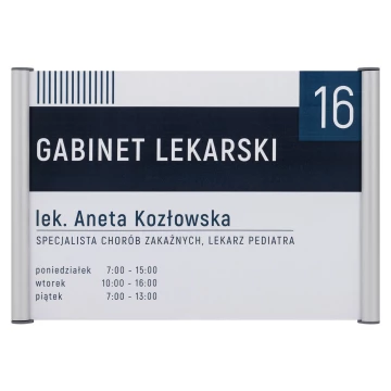 Tabliczka zatrzaskowa IDA SLIM - aluminium - wym. 297x210mm (format A4) - TAB663