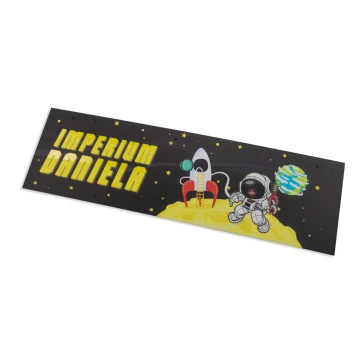 Tabliczka ze zdjęciem na drzwi pokoju dziecka - Astronauta - wym. 400x120mm - tworzywo hips - NAP035
