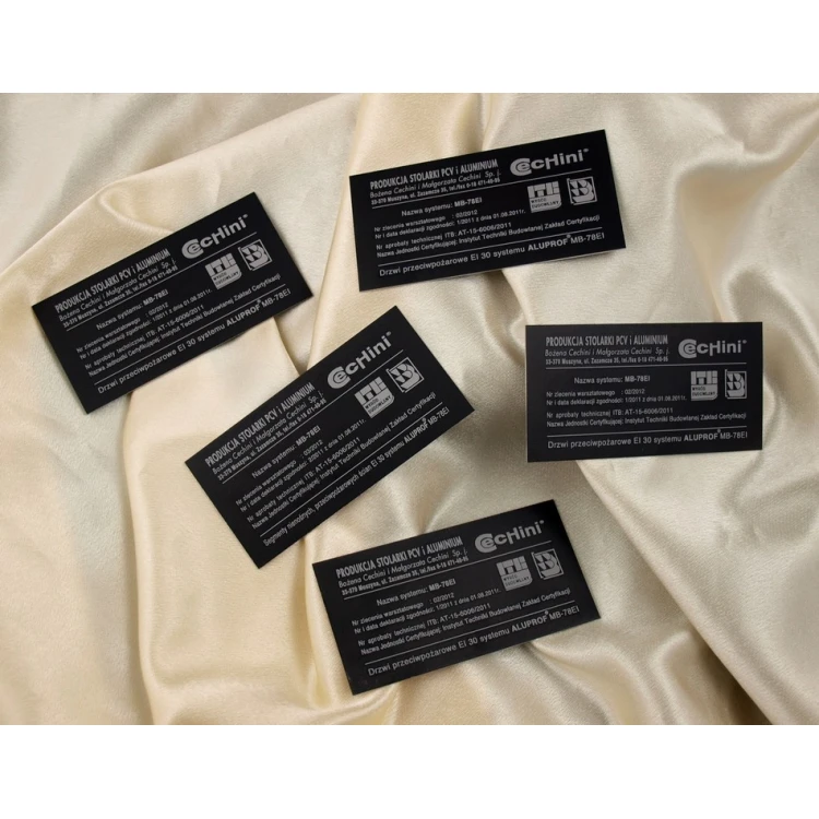 Tabliczka znamionowa - czarne aluminium anodowane 100x50mm