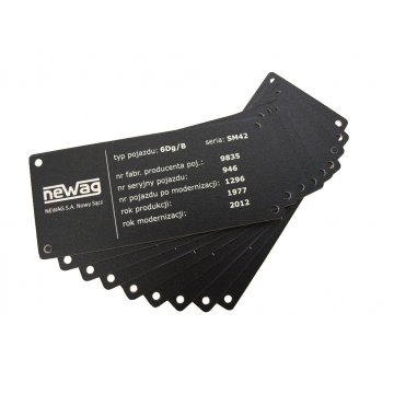 Tabliczka znamionowa czarna - wymiar:170x74mm