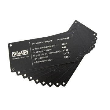 Tabliczka znamionowa czarna - wymiar:170x74mm