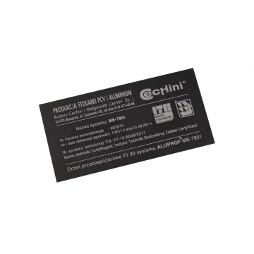Tabliczka znamionowa - czarne aluminium anodowane 100x50mm