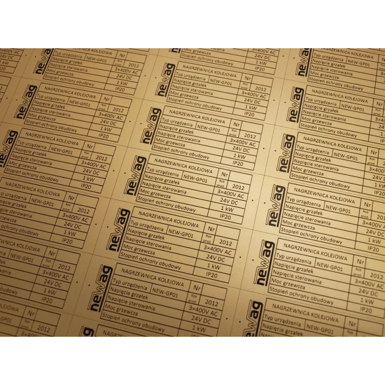 Tabliczka znamionowa  - wymiar: 75x30mm