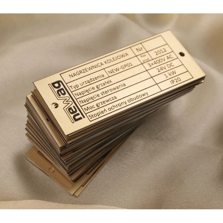 Tabliczka znamionowa  - wymiar: 75x30mm