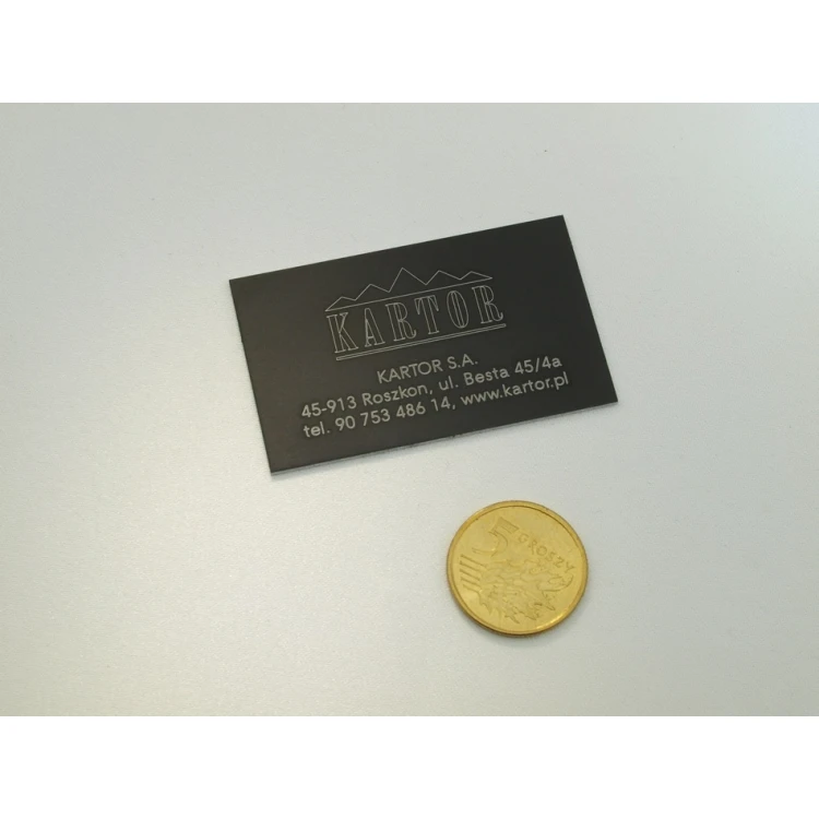 Tabliczki znamionowe z aluminium anodowanego - wymiar: 65x35mm