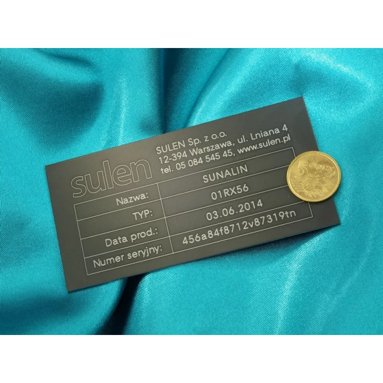 Tabliczki znamionowe z aluminium anodowanego - wymiar: 100x50mm