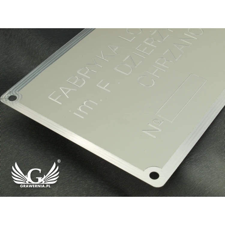 Tabliczka znamionowa z aluminium anodowanego - grawer CNC 001 - wymiar: 165x300mm