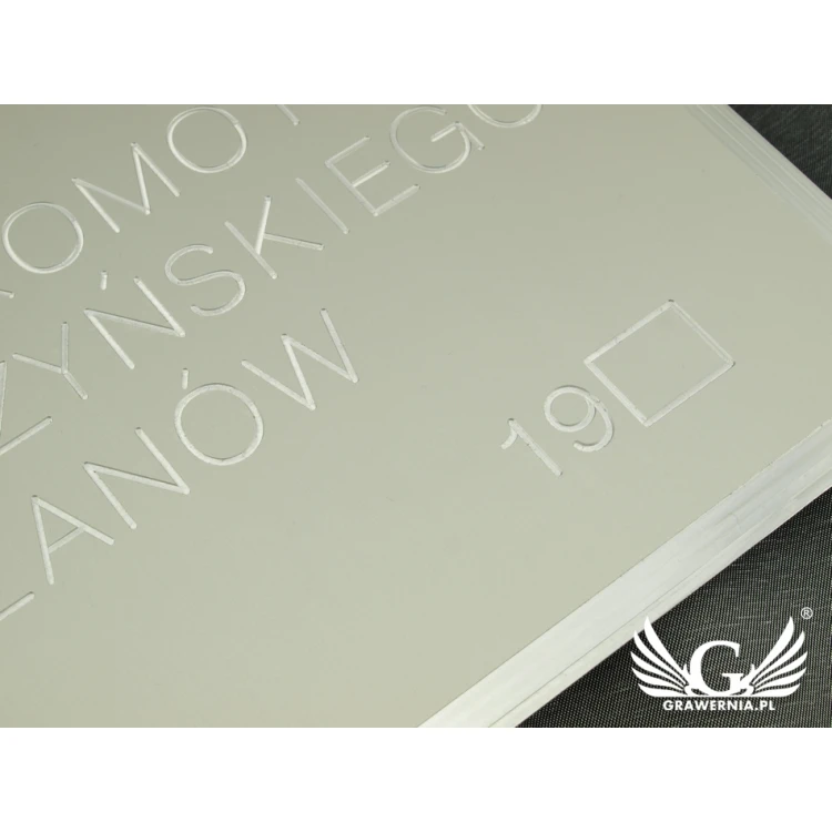 Tabliczka znamionowa z aluminium anodowanego - grawer CNC 001 - wymiar: 165x300mm