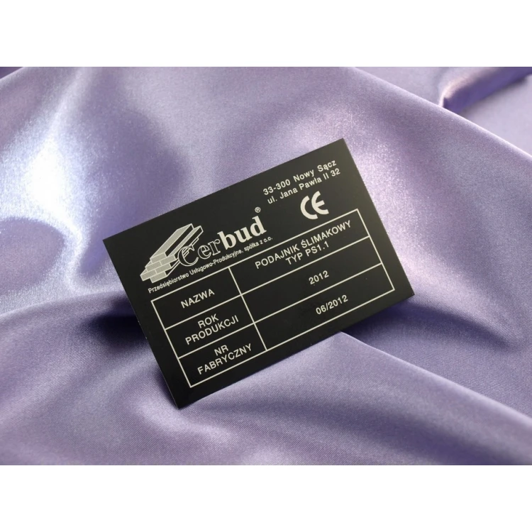 Tabliczka znamionowa z aluminium - wymiar: 90x60mm