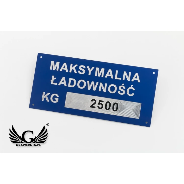 Tabliczka znamionowa z aluminium - multikolor - grawer CNC -  wymiary: 150x70mm - TZN035