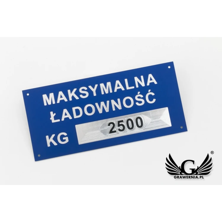 Tabliczka znamionowa z aluminium - multikolor - grawer CNC -  wymiary: 150x70mm - TZN035