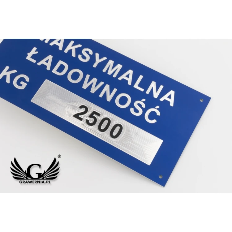 Tabliczka znamionowa z aluminium - multikolor - grawer CNC -  wymiary: 150x70mm - TZN035