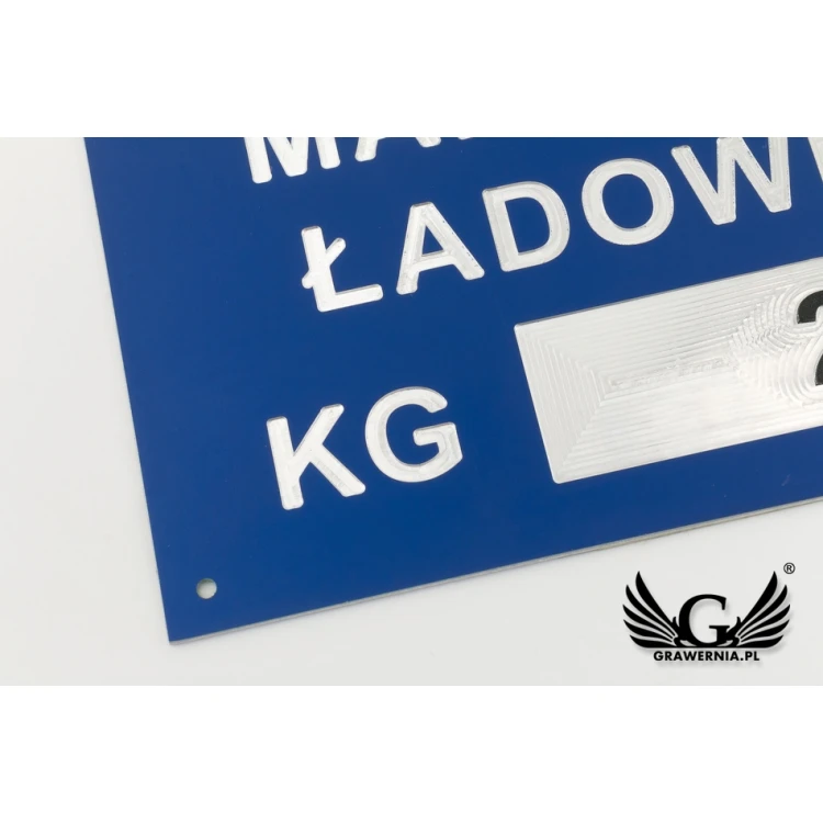 Tabliczka znamionowa z aluminium - multikolor - grawer CNC -  wymiary: 150x70mm - TZN035
