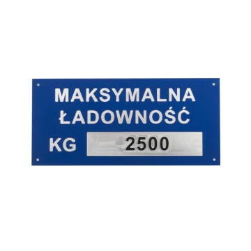Tabliczka znamionowa z aluminium - multikolor - grawer CNC -  wymiary: 150x70mm - TZN035