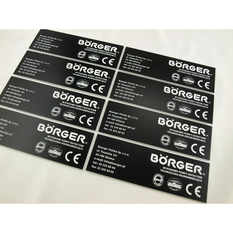 Tabliczka znamionowa z czarnego laminatu grawerskiego - wymiar: 150x50mm