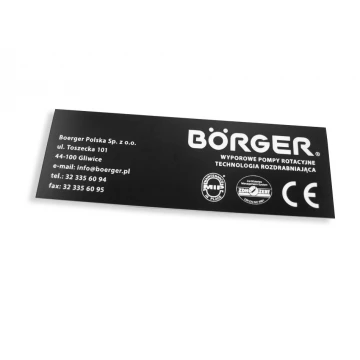 Tabliczka znamionowa z czarnego laminatu grawerskiego - wymiar: 150x50mm