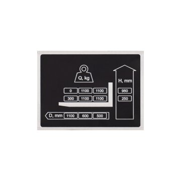 Tabliczka znamionowa z czarnego aluminium anodowanego - wym. 80x60mm - TZN052