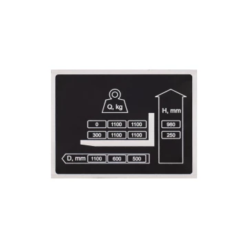 Tabliczka znamionowa z czarnego aluminium anodowanego - wym. 80x60mm - TZN052