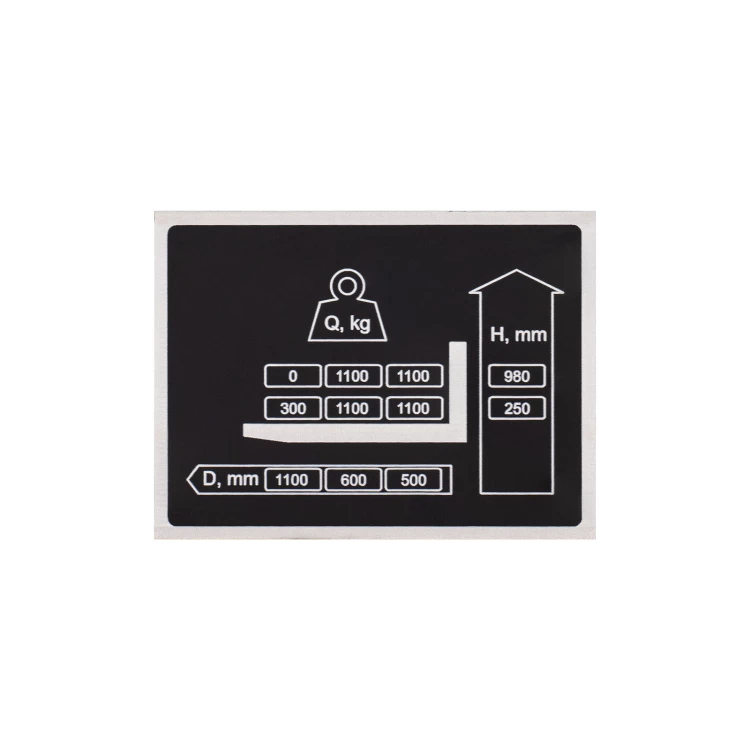 Tabliczka znamionowa z czarnego aluminium anodowanego - wym. 80x60mm - TZN052