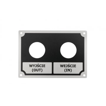 Tabliczka znamionowa ze srebrnego aluminium - grawer CNC i druk UV - wymiary: 130x90mm - TZN036