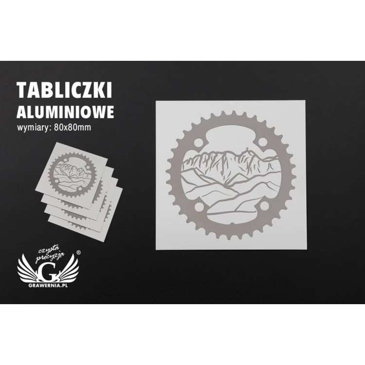 Tabliczka grawerowana - aluminium anodowane - wym. 80x80mm - TZN031