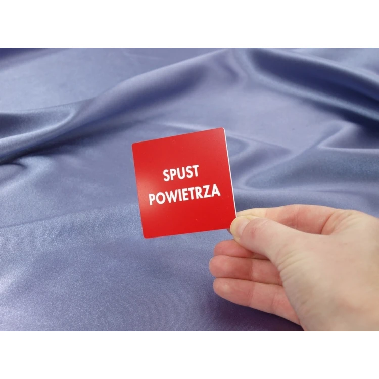 Tabliczki czerwone do oznakowań urządzeń  - wymiar: 60x60mm