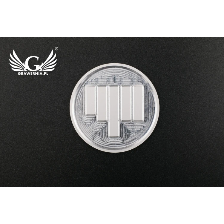 Custom Logo For Your Original Product - tabliczka głęboko grawerowana - wym. 37x37mm - TAB089