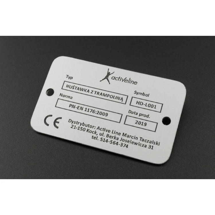 Tabliczka grawerowana z aluminium aluply - wymiar 50x30mm - TAB063