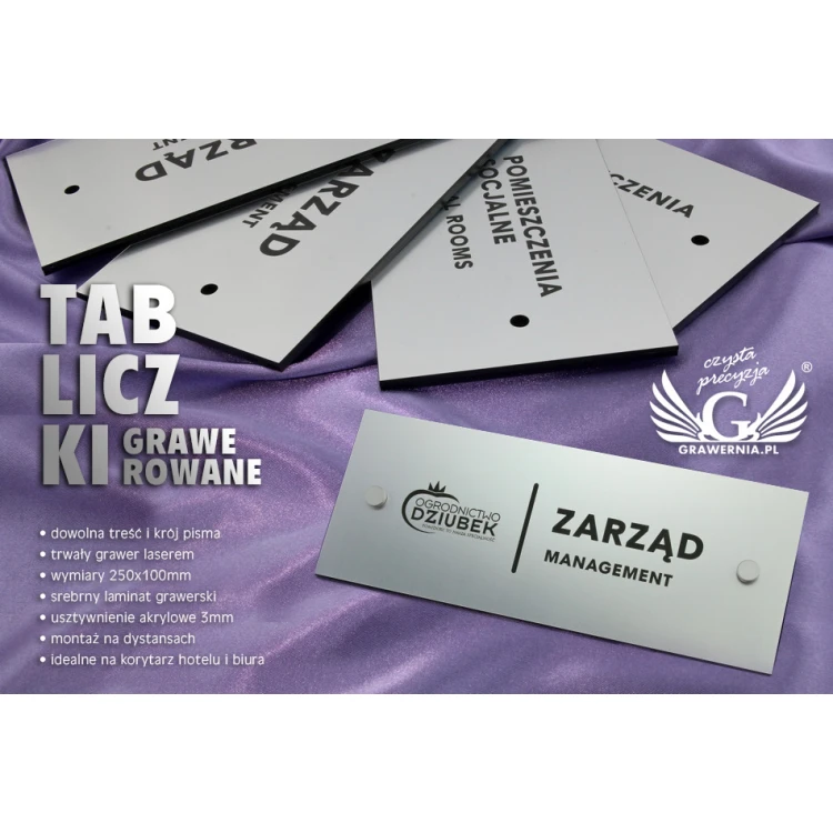 Tabliczki informacyjne dla firmy i biura - SZ091 - wym. 250x100mm 