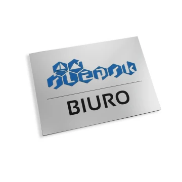 Tabliczki informacyjne dla firmy i biura z wypukłym logotypem - SZ098 - wym. 210x150mm