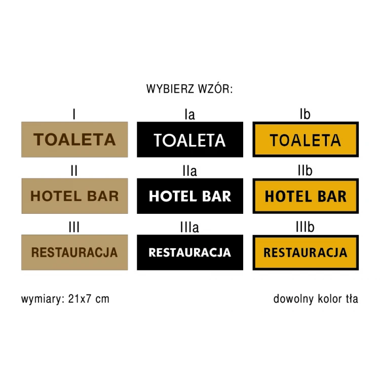 Tabliczki informacyjne dla szatni, biur, magazynów - wym. 210x70mm - PVC - druk UV - TAB169