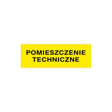 Tabliczki informacyjne na pomieszczenia techniczne - wym. 210x70mm - PVC - kolorowy druk UV - TAB161