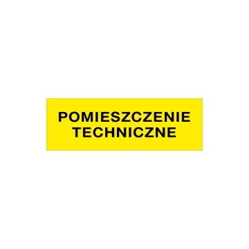 Tabliczki informacyjne na pomieszczenia techniczne - wym. 210x70mm - PVC - kolorowy druk UV - TAB161
