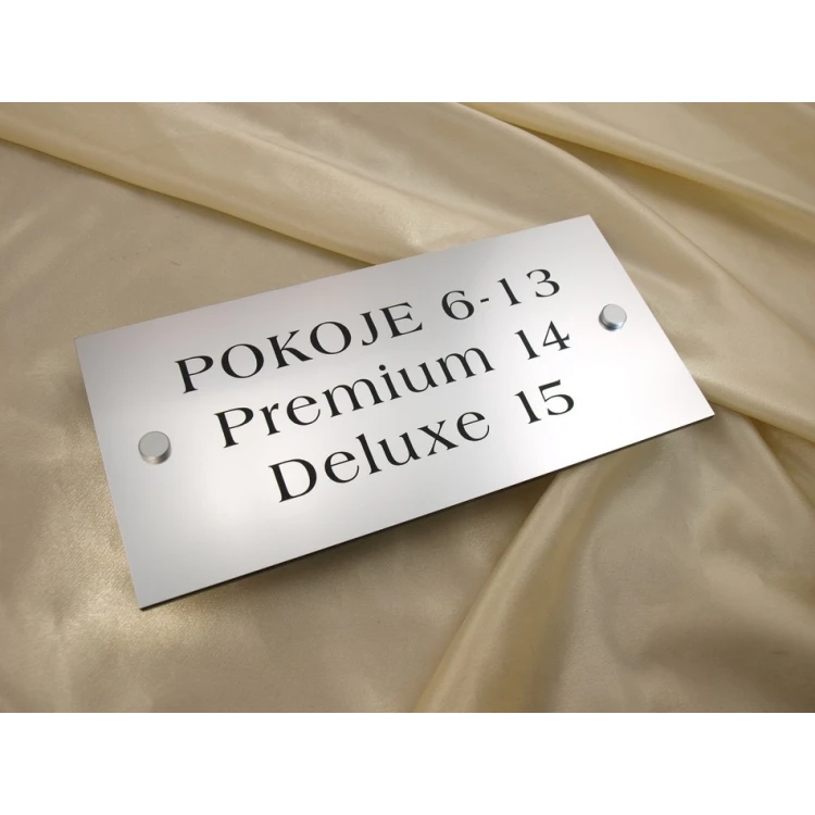 Tabliczki informacyjne - pokoje i apartamenty - SZ016a - wym. 250x120mm