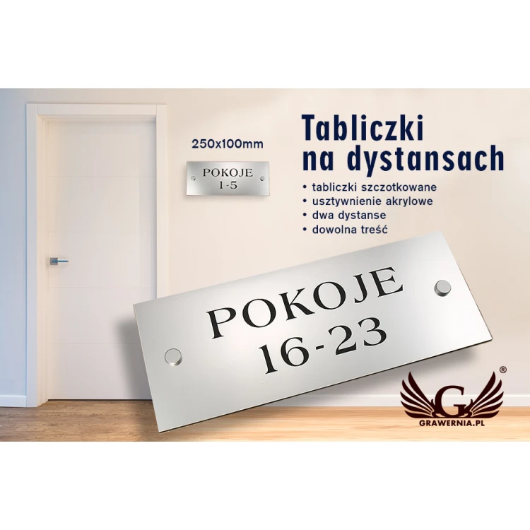 Tabliczki informacyjne - pokoje od do - SZ015a - wym. 250x100mm