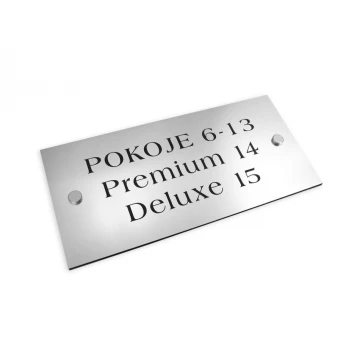 Tabliczki informacyjne - pokoje i apartamenty - SZ016a - wym. 250x120mm