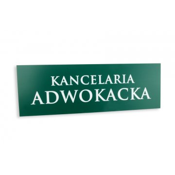 Tabliczki na drzwi grawerowane laserem - ciemnozielony laminat - wym. 300x100mm 