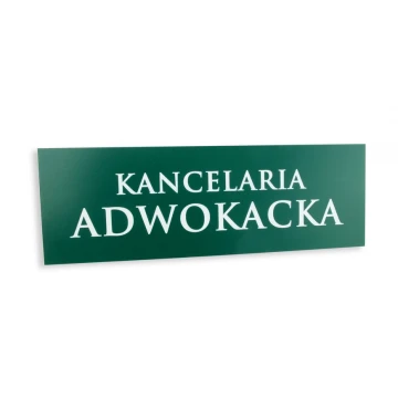 Tabliczki na drzwi grawerowane laserem - ciemnozielony laminat - wym. 300x100mm 