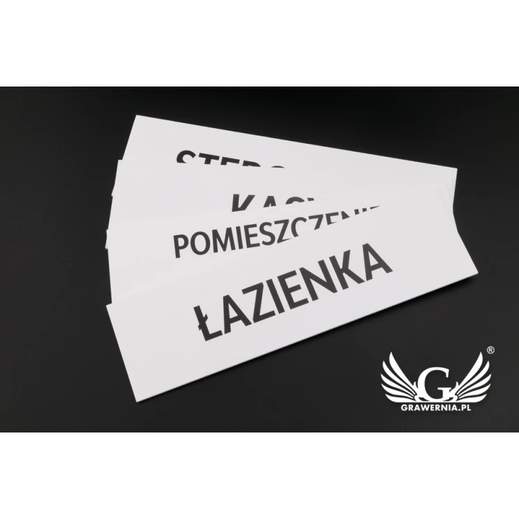 Tabliczki na drzwi lub ścianę - PVC druk UV - wym. 280x80mm  - SZ128