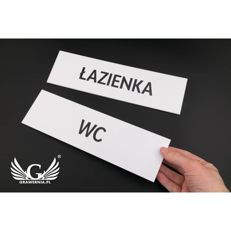 Tabliczki na drzwi lub ścianę - PVC druk UV - wym. 280x80mm  - SZ128