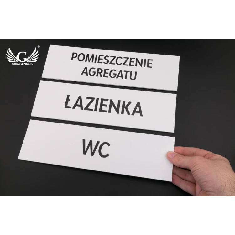 Tabliczki na drzwi lub ścianę - PVC druk UV - wym. 280x80mm  - SZ128