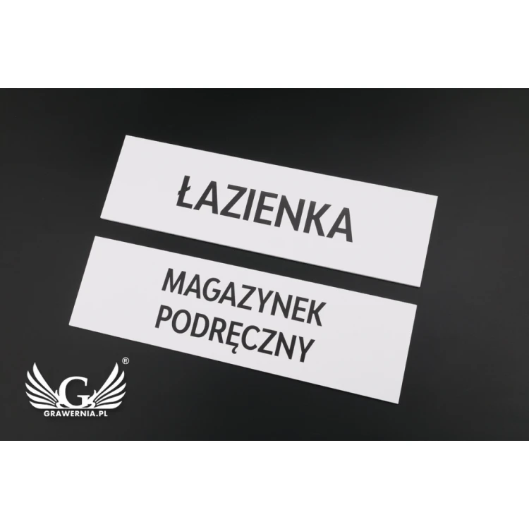 Tabliczki na drzwi lub ścianę - PVC druk UV - wym. 280x80mm  - SZ128