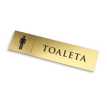 Tabliczki na toalety - TT029 - wym. 20x5cm - kolor złoty
