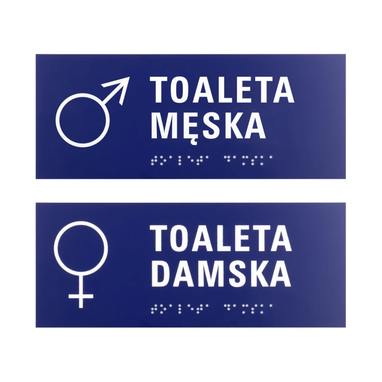 Tabliczki na toalety z laminatu grawerskiego - wym. 200x80mm - TT047