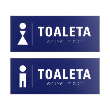Tabliczki na toalety z laminatu grawerskiego - wym. 200x80mm - TT049