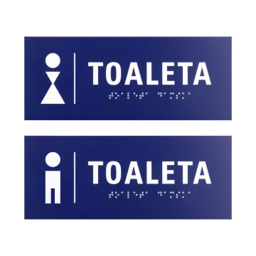 Tabliczki na toalety z laminatu grawerskiego - wym. 200x80mm - TT049