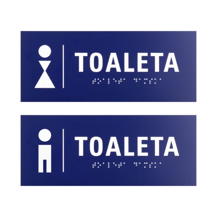 Tabliczki na toalety z laminatu grawerskiego - wym. 200x80mm - TT049