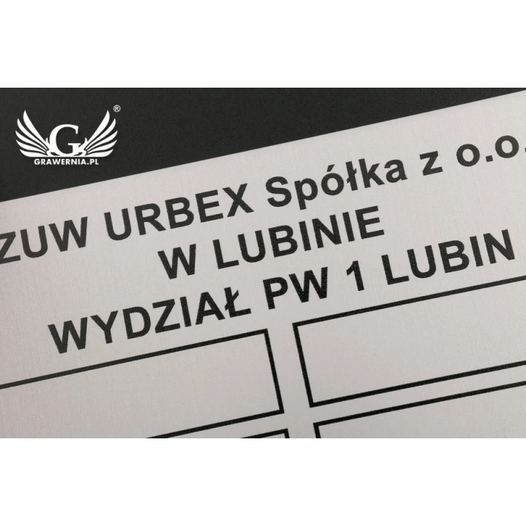 Tabliczki znamionowe - aluminium anodowane - niezniszczalny druk - wym. 90x50mm - TZN037