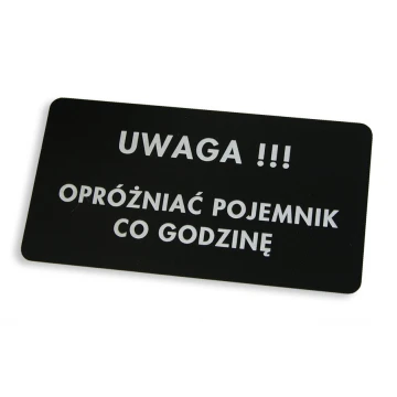 Tabliczki opisowe do maszyn i urządzeń  - wymiar:150x85mm